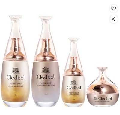 CLEDBEL Prestige Gold Lifting Toner + Lotion+ Serum + Cream 4 Items Skincare Set