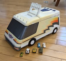Vintage Micro Machines Fold Out Playset Van City Galoob With Cars Lot 80-90s
