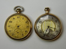 VINTAGE 12S ELGIN WALTHAM GOLD FILLED POCKET WATCH CASE LOT - REPAIR SCRAP 118g
