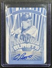 CRAIG BIGGIO 2023 LEAF VIVID #B-CB1 BURSTS CYAN PRINTING PLATE AUTO 1/1