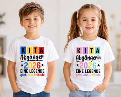 Kinder T-Shirt  KITA Abgänger 2026   Eine Legende geht vom Gelände  | Jungen & M