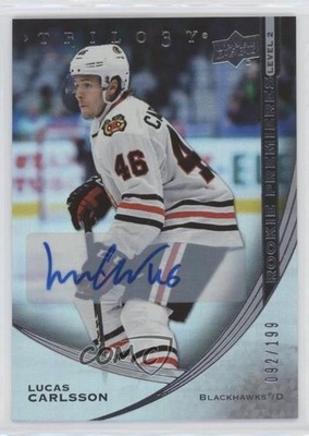 2020-21 Trilogy Premieres Silver Foil Level 2 Lucas Carlsson Rookie Auto RC 7ci
