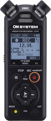 Olympus OM SYSTEM LS-P5 Linear Pcm Recorder Tresmic 3-mic   Bluetooth W/Box