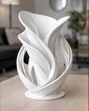White Modern Abstract Art Vase, Decorative De...
