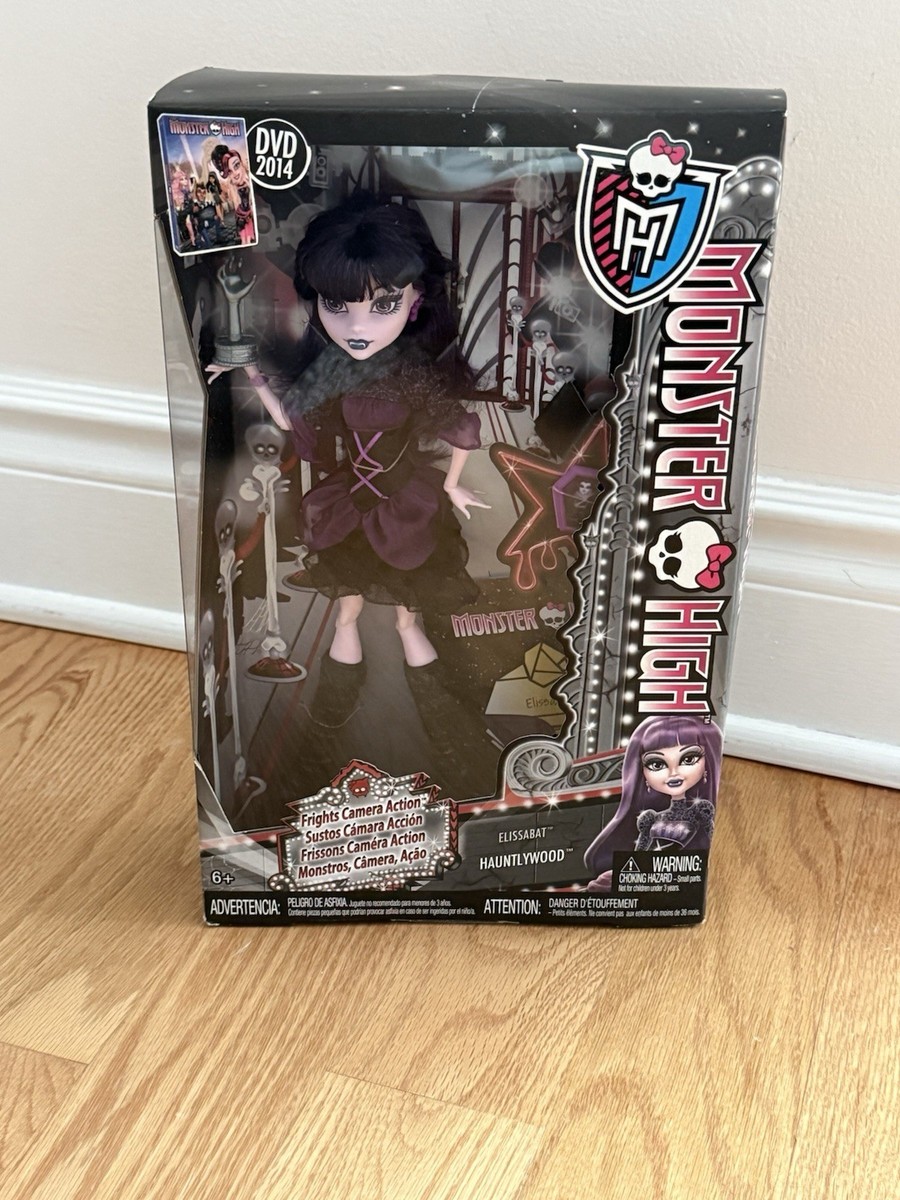 NIB! HTF 2013 MONSTER HIGH ELISSABAT FRIGHTS CAMERA ACTION DOLL