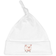 'Chester White Pig' Baby Beanie Hat (BH00040846)