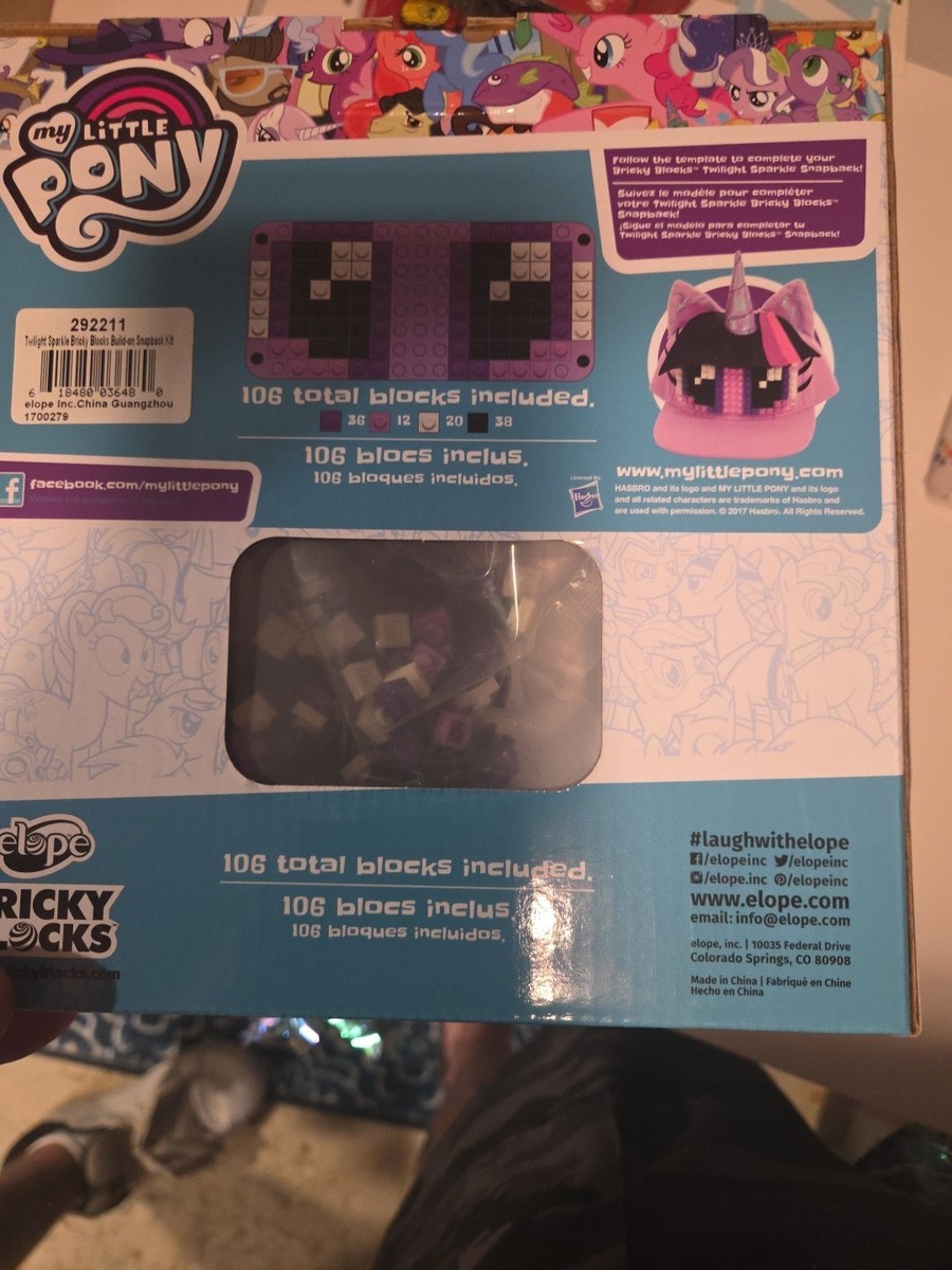 My Little Pony Twilight Sparkle Bricky Blocks Build On Snapback