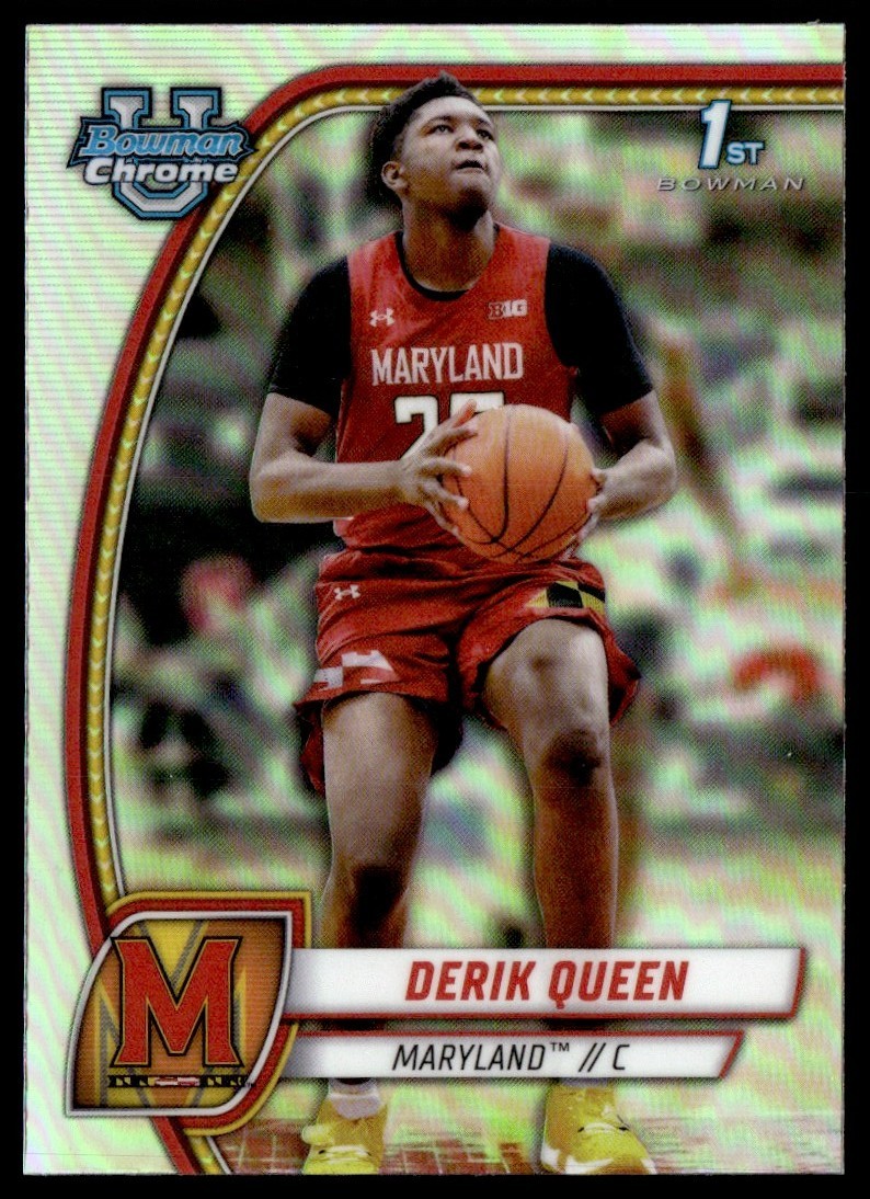 2024-25 Bowman University Chrome 1st Refractor Derik Queen #19 A