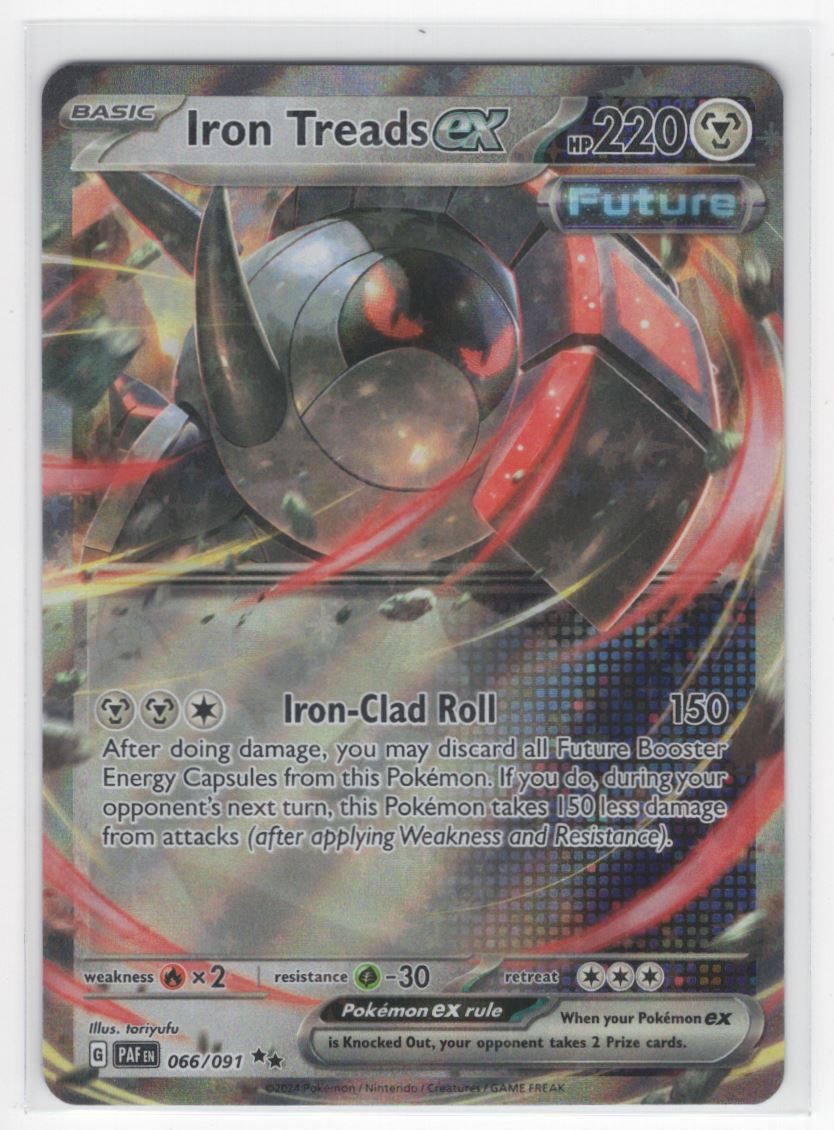 2024 Paldean Fates Double Rare Holo Iron Treads Ex #66