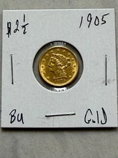 1905 LIBERTY GOLD $2 1/2 Gold Coin FREE SHIPPING! BU