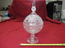Cut Crystal Rose Bowl with Diamond and Floral Pattern — listing 2