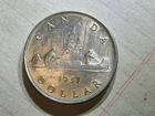 Canada 1937 $1 One Silver Dollar King George VI .800 Silver