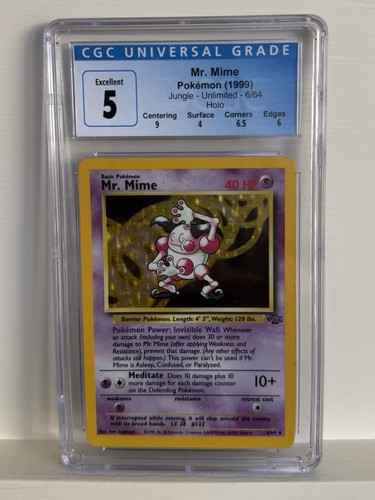 Mr. Mime (Unlimited) graded CGC 5 for sale on eBay