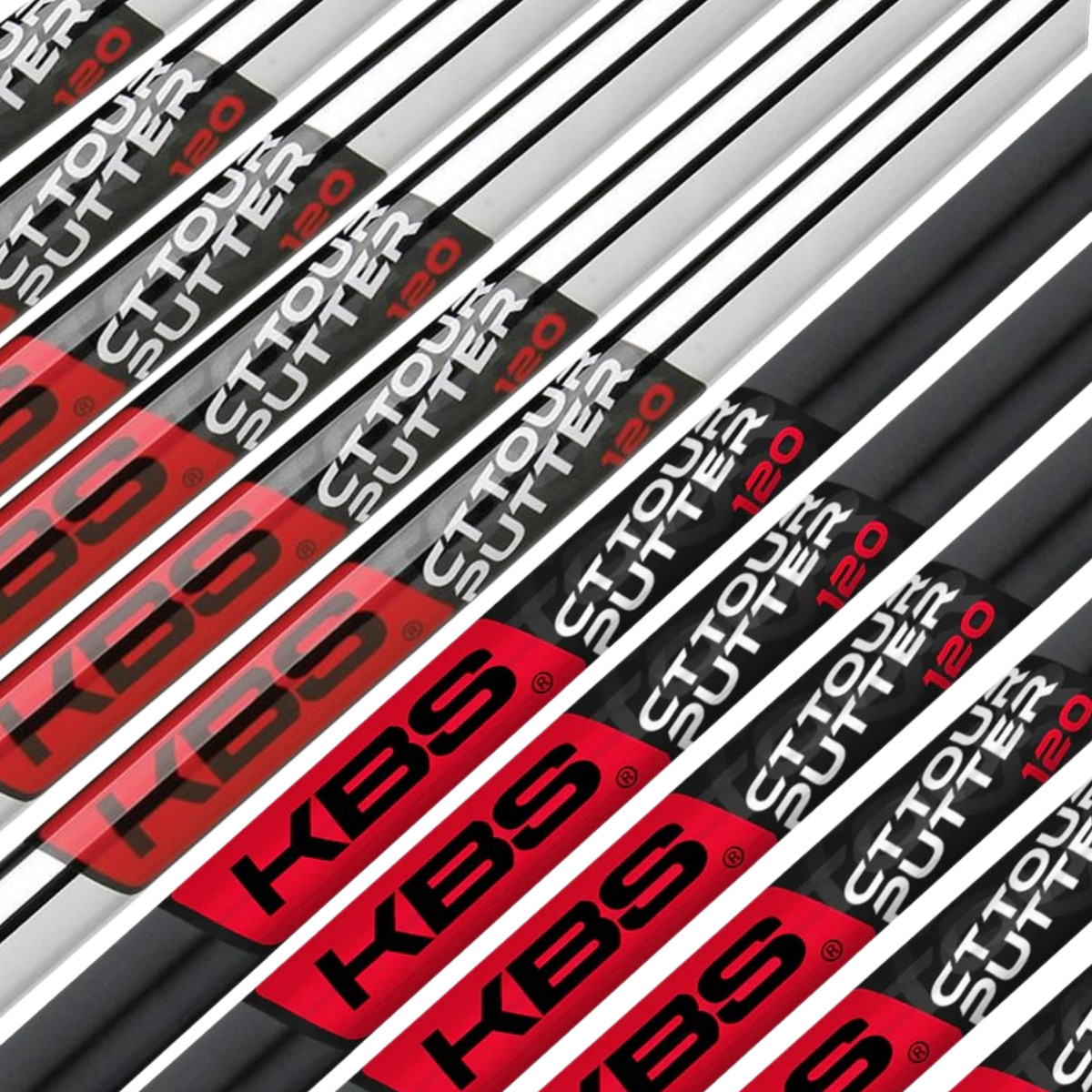 KBS CT Tour Straight Putter Shafts .355/.370 Tip 38" 124g Chrome/Black Matte