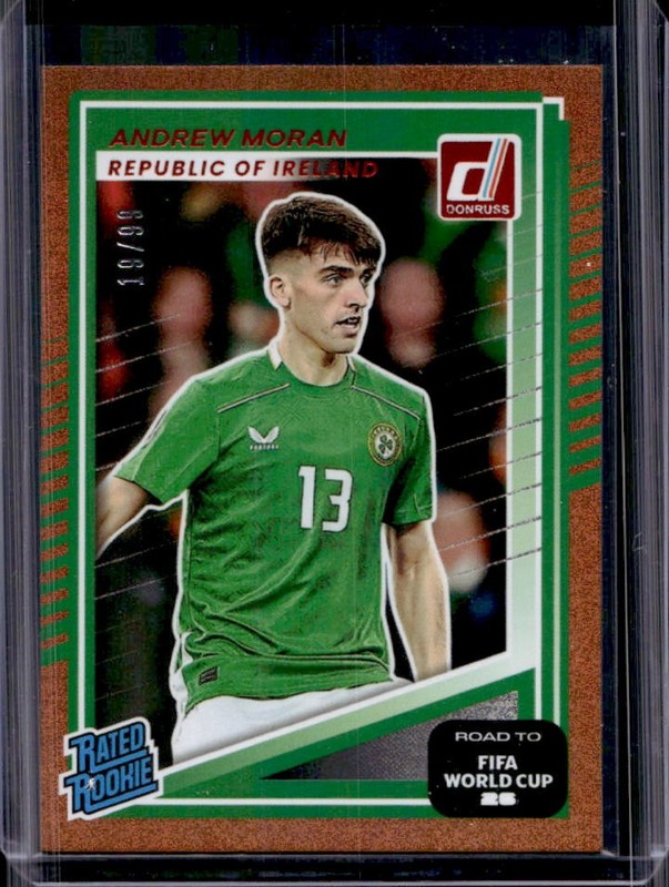 2025-26 Donruss Road to FIFA World Cup 26' Andrew Moran Rated Rookie Orange #/99