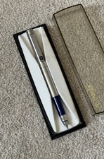 Vintage Parker 25 Fountain Pen Stainless In Box With Convertor & Box - Mint - UK