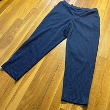 Banana Republic Hayden tapered ankle pants navy plaid 6