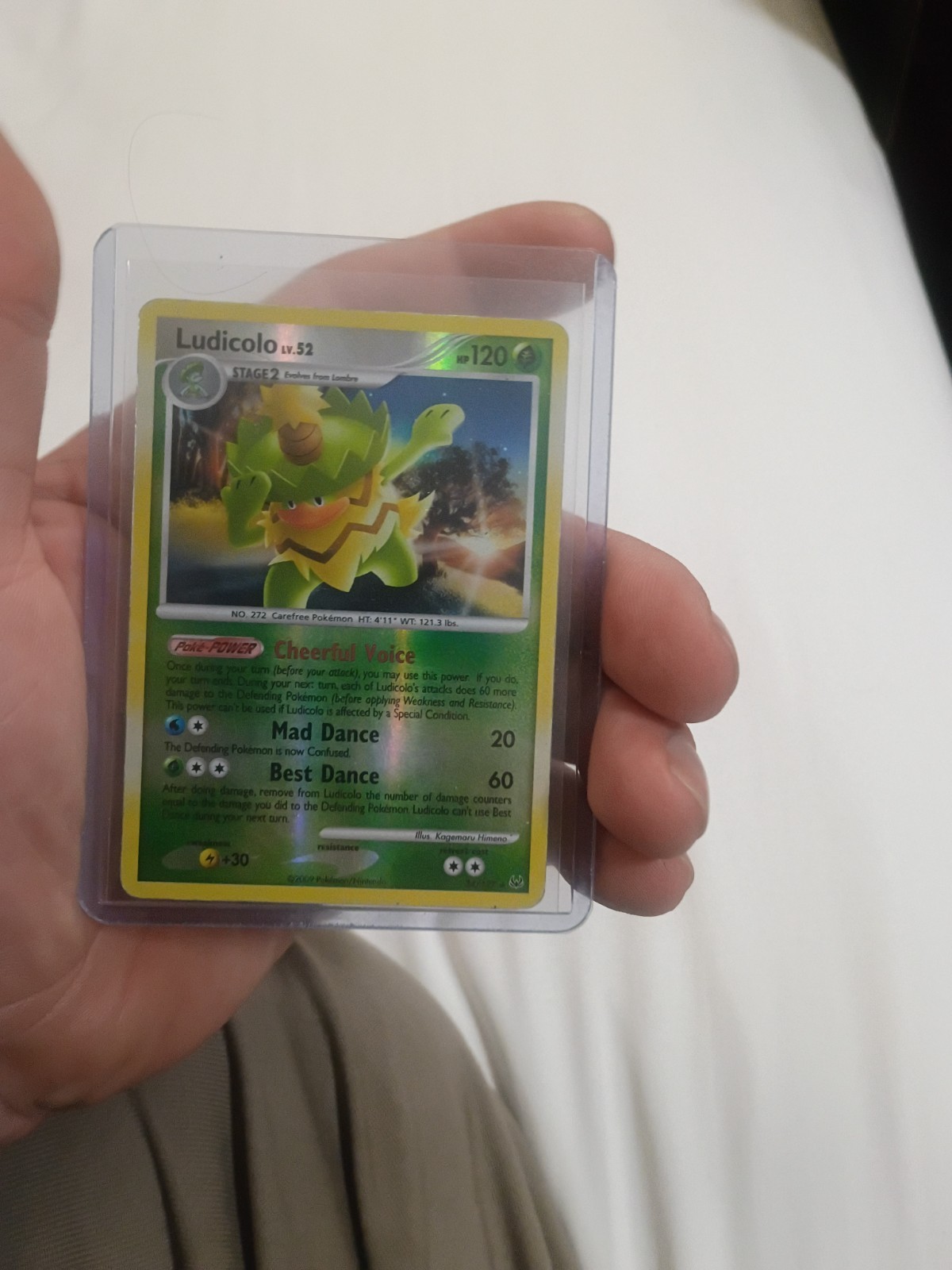 Ludicolo 34/127 Platinum Reverse Holo heavy played
