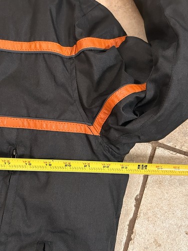 revolution gear jacket Large Black And Orange Vented Motorcycle Riding - Picture 5 of 12