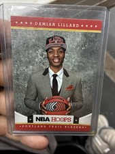 2012 Hoops DAMIAN LILLARD RC ROOKIE #280 Blazers Basketball Card