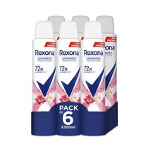 Rexona Advance Protection Deospray Damen Bright Bouquet 72H Schutz, 6Er Pack