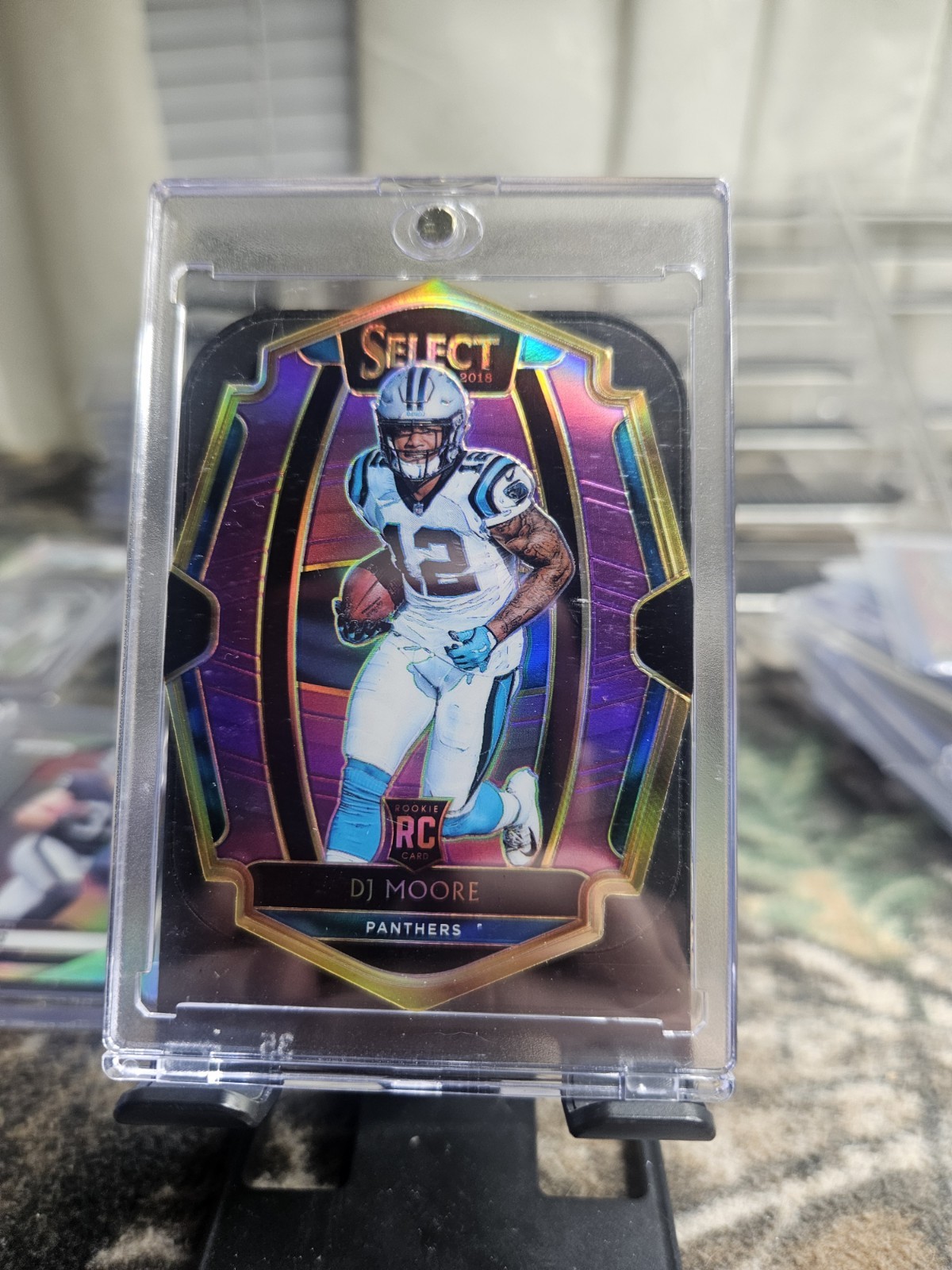 2018 Panini Select - Premier Level D.J. Moore #137 Purple Prizm /75 (RC)