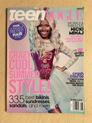 june july 2013 Teen Vogue Nicki Minaj sexy cover Zoey Deutch + Carly Rae Jepsen
