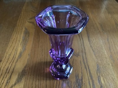 Moser Germany Lead Crystal Alexandrite Neodymium Amethyst Purple Vase 1940