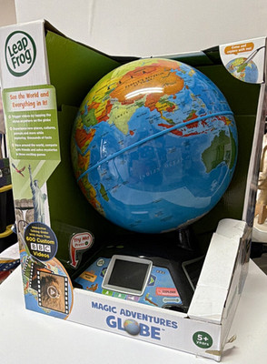 LeapFrog Magic Adventures Globe Interactive Talking Globe w/ BBC Videos Ages 5+