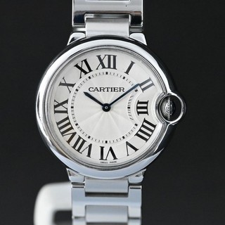CARTIER BALLON BLEU W69011Z4 QUARTZ STEEL WATCH 36 MM (V.GOOD & ORIGINAL)