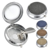 4 X Taschenaschenbecher Mini Mit Deckel Kleiner Reiseaschenbecher Metall