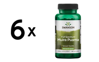 6 X Swanson Full-Spectrum Muira Puama Root, 400Mg - 90 Caps (175,88 Eur/Kg)
