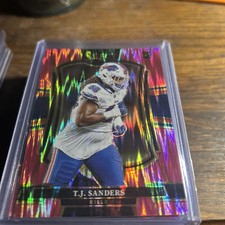 2025 Panini Select - Premier Level T.J. Sanders #185 Pink Shock Prizm (RC)