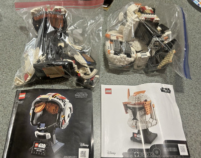 LEGO STAR WARS HELMETS LUKE SKYWALKER  75327 COMMANDER CODY 75350 COMPLETE SETS