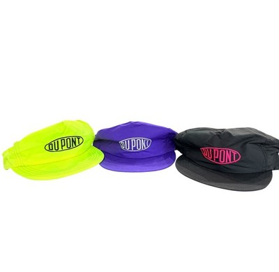 Vintage DuPont Hat Lot 3 USA Made Snapback Caps Nylon Neon Purple Black