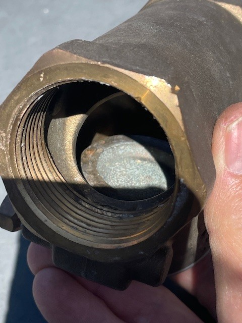 1 1/2 inch brass check valve.  Used but excellent condition