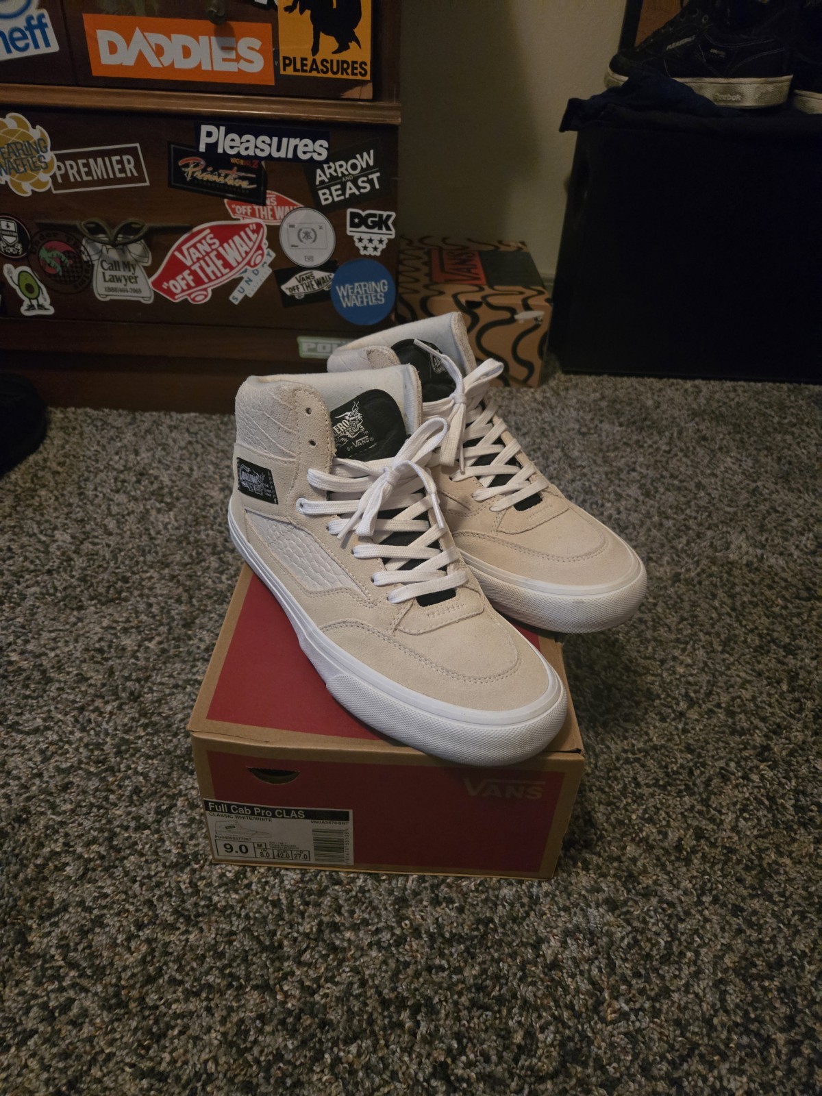 Vans Full Cab Pro Classic White SZ US 9 MENS RARE SOLD OUT LIMITED image 2