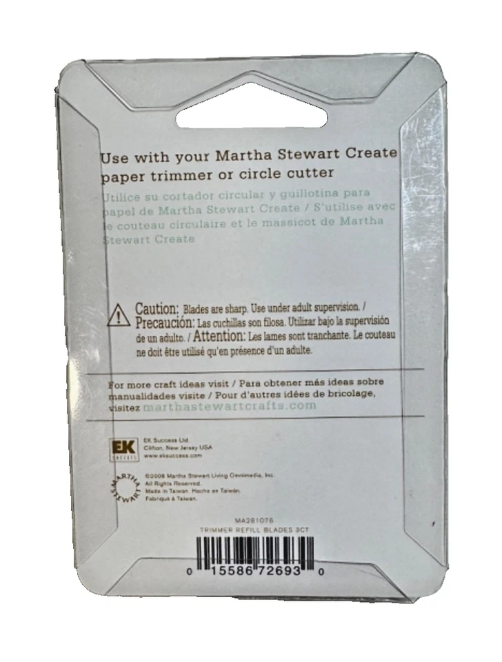 Martha Stewart Create Paper Trimmer Refill Blades 3 Pack MA281076 2010 - Image 2 of 2
