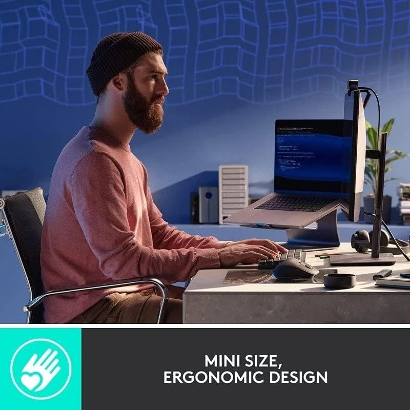 Logitech MX Mechanical Mini Wireless Illuminated Keyboard, Tactile Quiet Switche - Photo 3/4