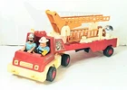 Vintage 1978 Fisher-Price Hook & Ladder FIRE TRUCK #319 Husky Helper & Fireman