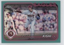 2024 Chrome NPB Nippon Professional Baseball Aqua Refractor Takayuki Kishi 04cw