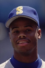 Seattle Mariners Ken Griffey Jr Before game vs New York Yankees at- Old Photo