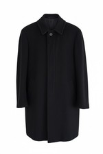 Pierre Cardin Vintage Cashmere Wool Coat Mens Black Smart Business Formal 40R