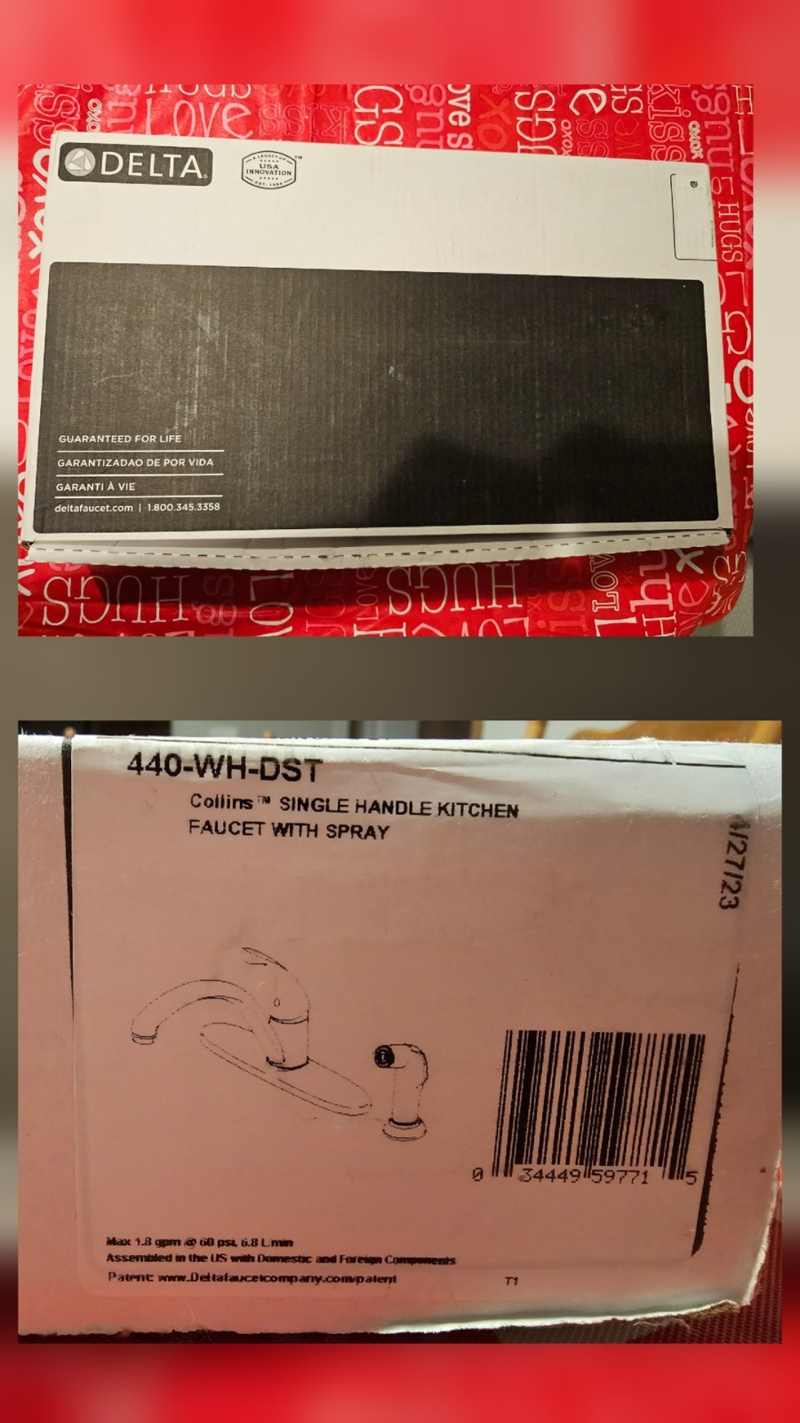 🔥New Delta 440-WH-DST Collins Kitchen Faucet + Side Spray WHITE FINISH 4 HOLE