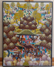 Vecchio dipinto su tela arte Bali.