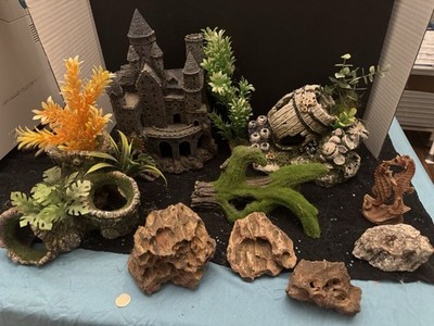Aquarium decorations harry Potter castle artificial plants decorative 