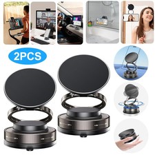 360 Adjustable Vacuum Magnetic Phone Holder Suction Cup Car Mount Foldable Stand