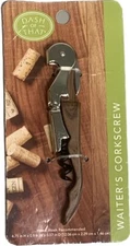 DASH OF THAT WAITERS CORKSCREW DOUBLE-HINGED STAINLESS STEEL SERRATED FOILCUTTER