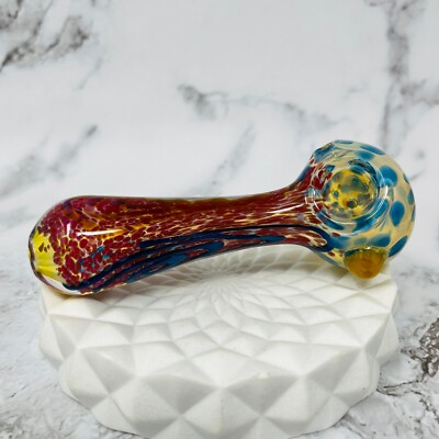 4.75'' Handmade Thick Cosmic Rift Red Spiral Tobacco Smoking Bowl Glass Pipes