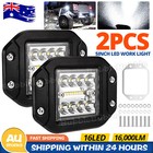 Pair 5 inch S Flush Mount LED Lights 12V Reverse Work 20000LM Cree LED